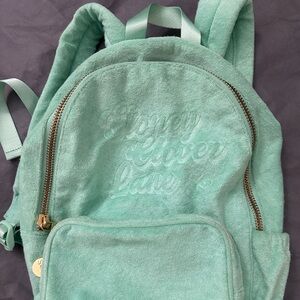 Stoney Clover Lane x Target green terry cloth backpack